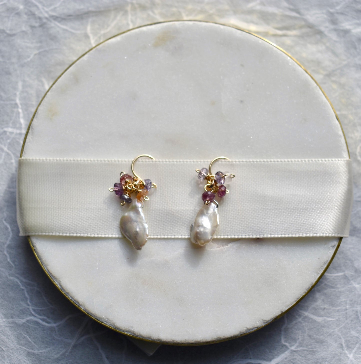 Keshi Pearl Cluster Style Earring
