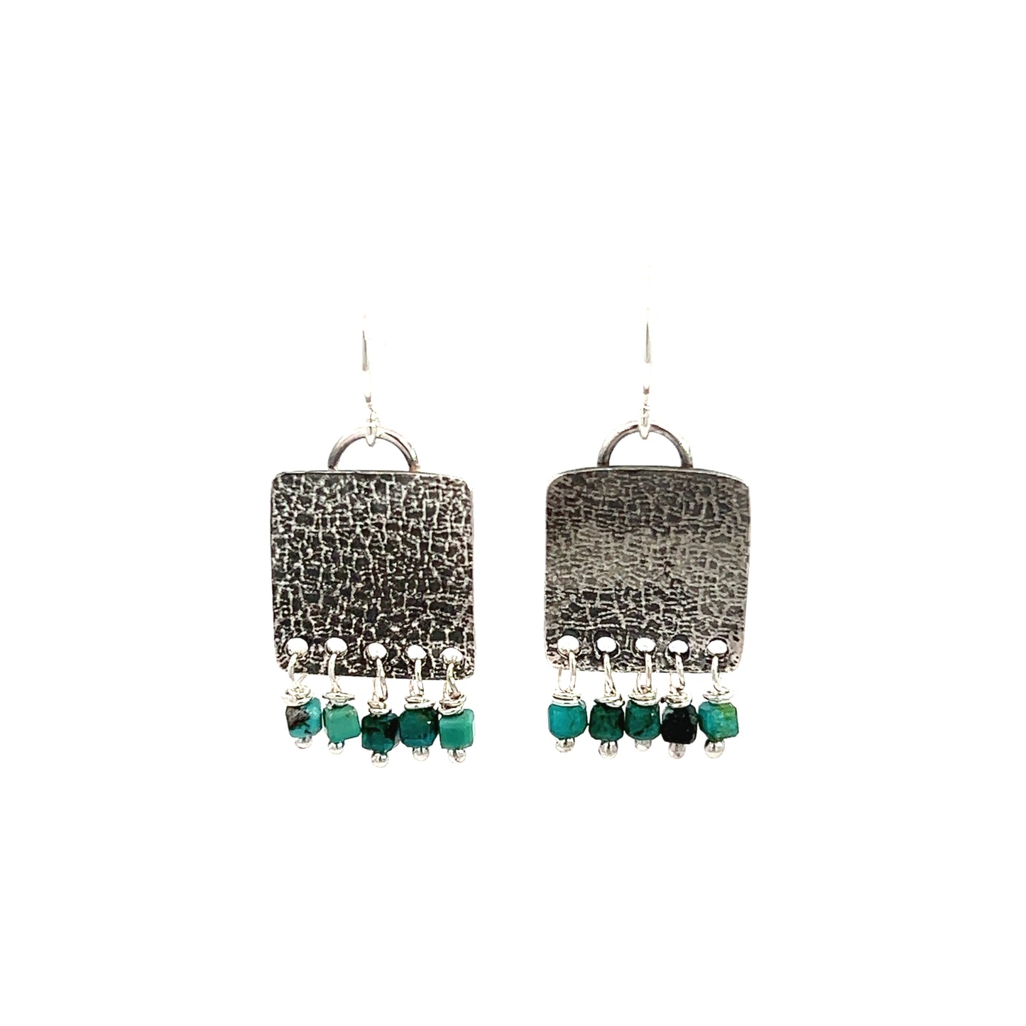 Turquoise Squares in Sterling