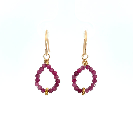 Ruby Loop Earrings