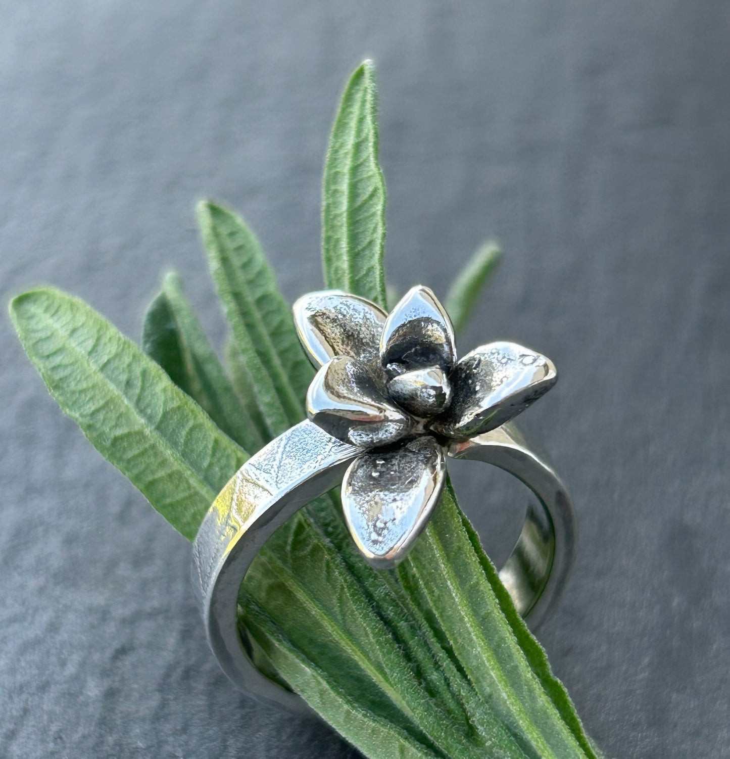 Sterling Botanical Ring