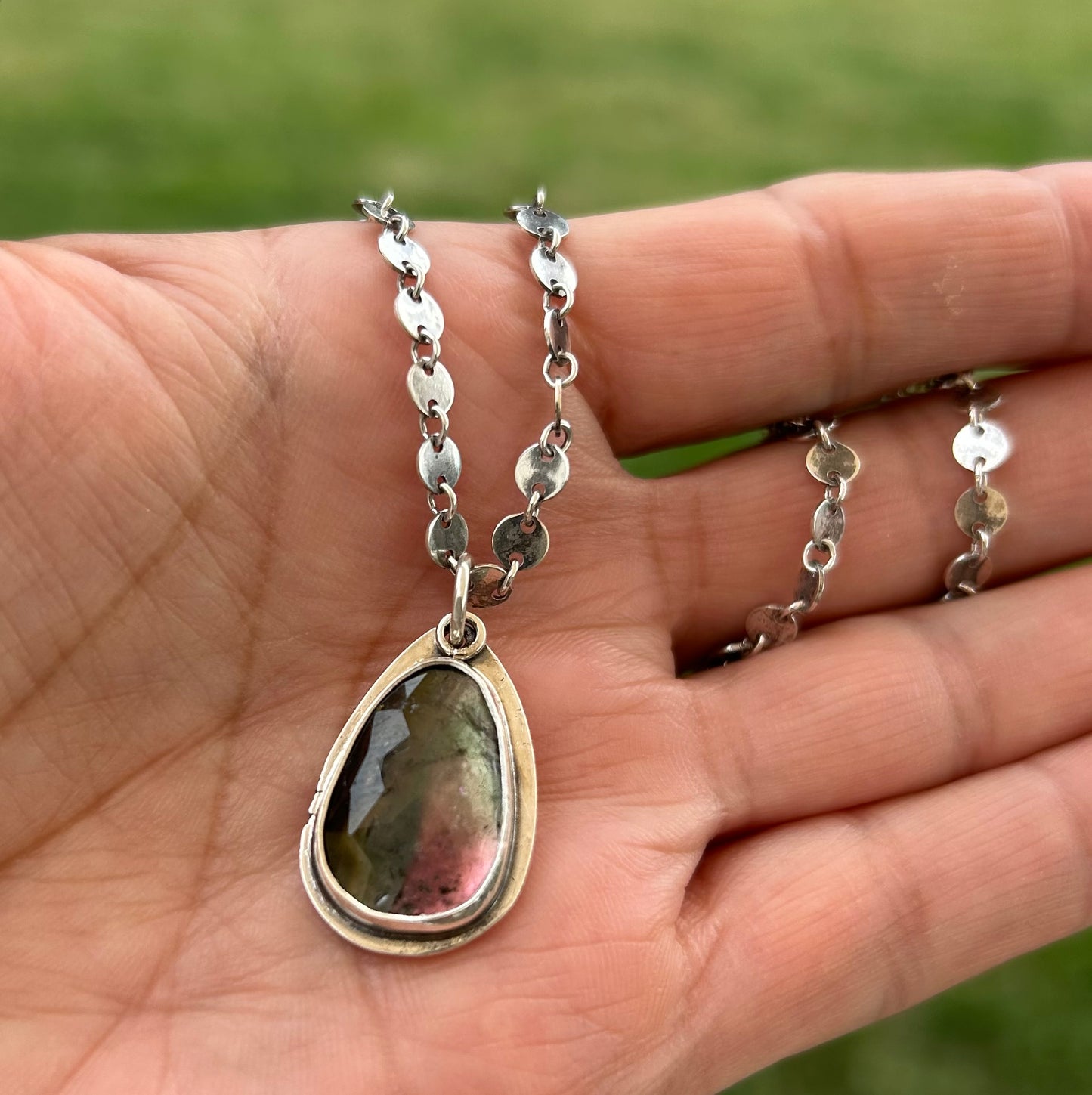 Watermelon Tourmaline Necklace