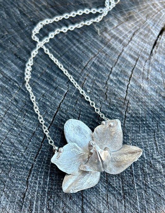 Sterling Cast Orchid Blossom