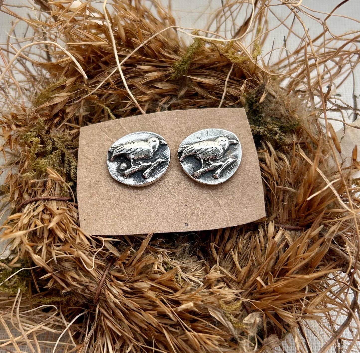 Sterling Studs Bird Design