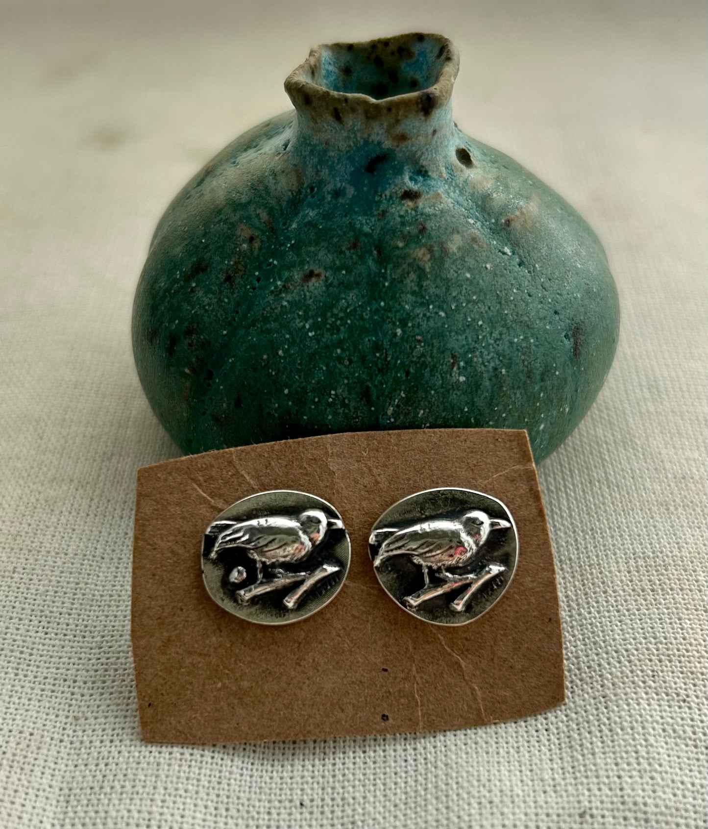 Sterling Studs Bird Design