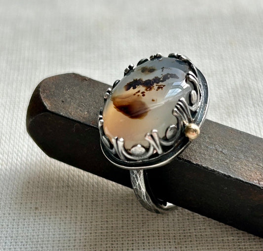 Montana Agate Silver Ring