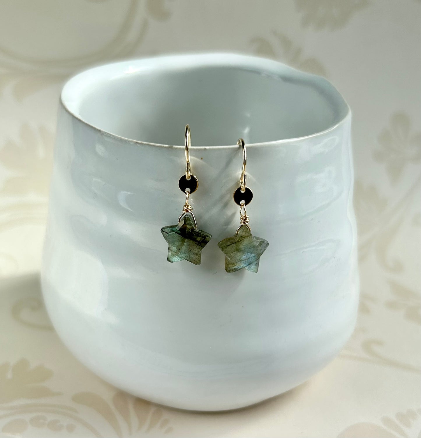 Labradorite Star Earrings