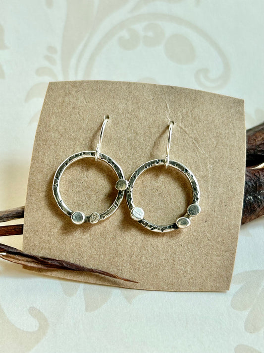 Tiny Dot Sterling Hoops