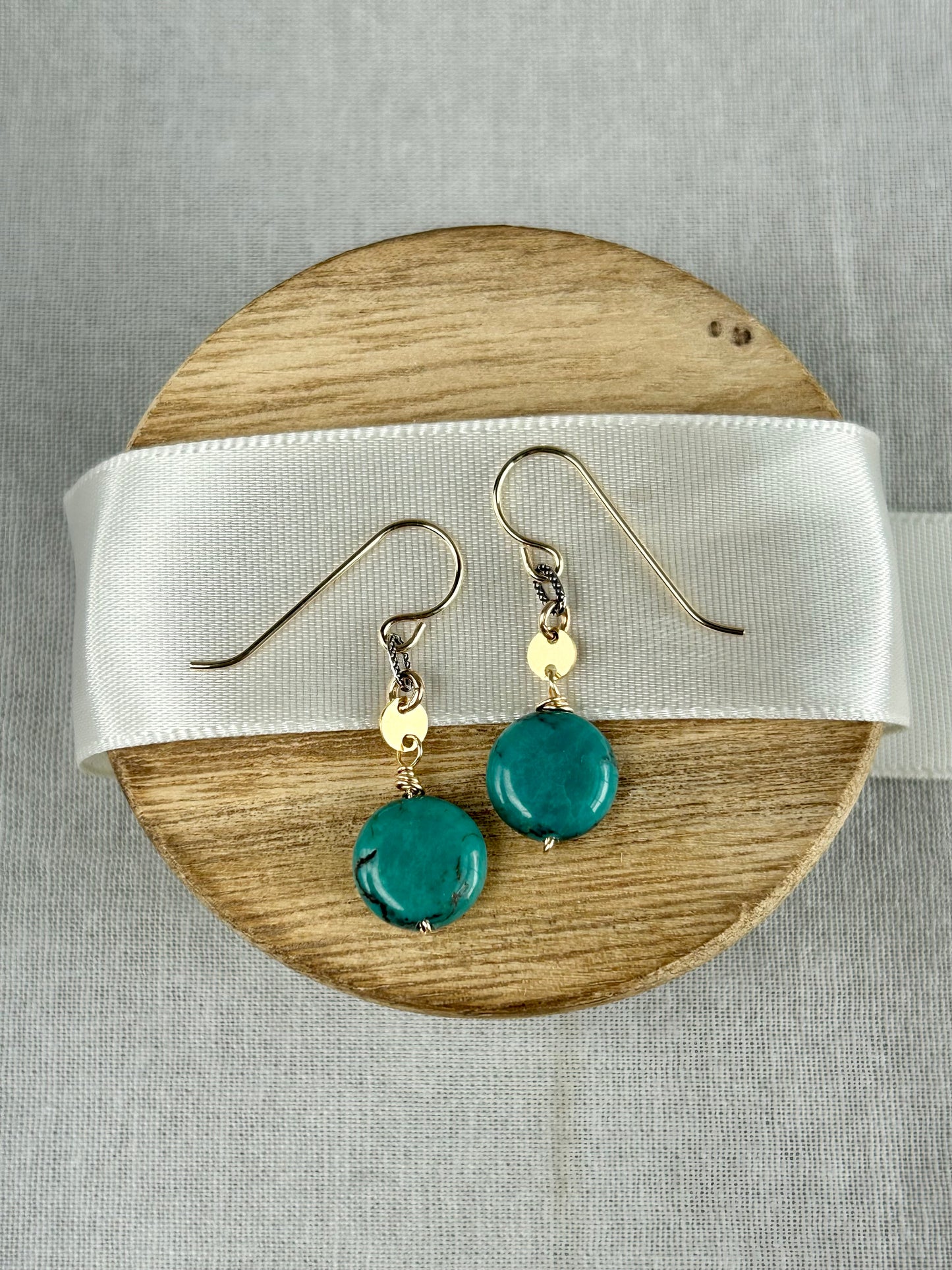 Turquoise Mixed Metal Earrings