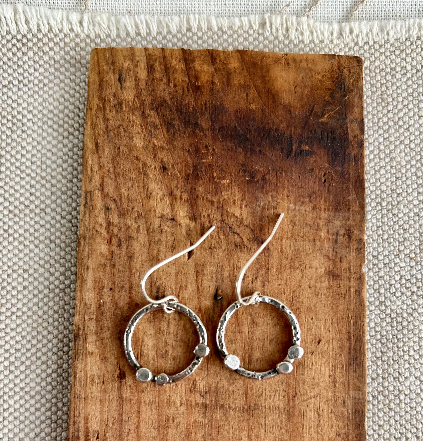 Tiny Dot Sterling Hoops
