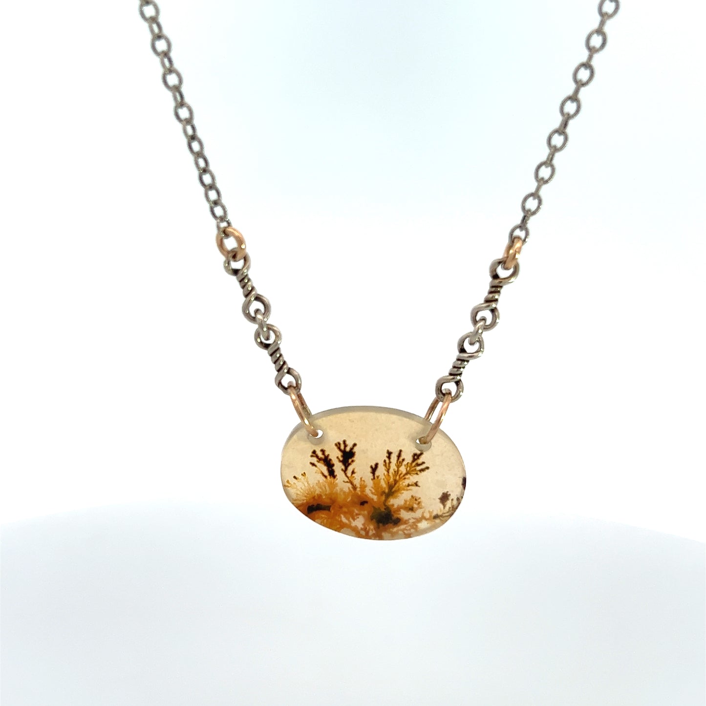 Mixed Metal Agate Necklace