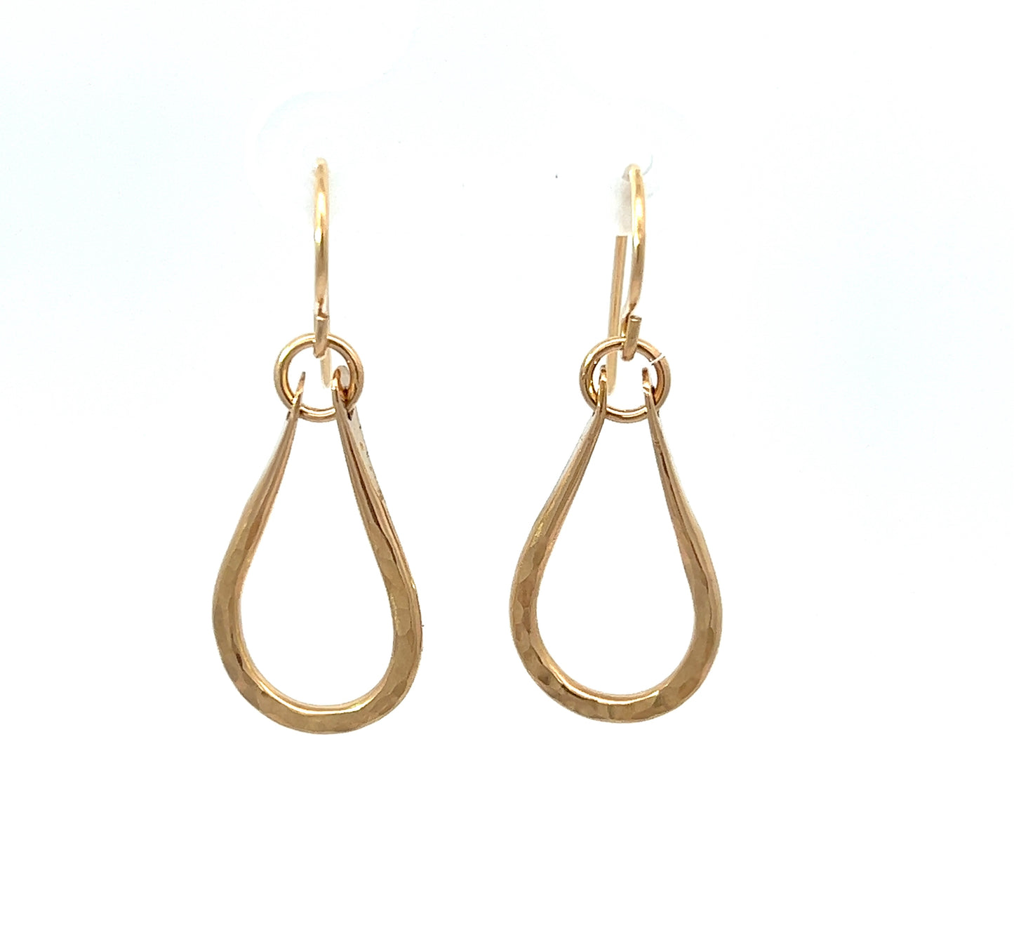 Gold Hammered Hoop Earrings