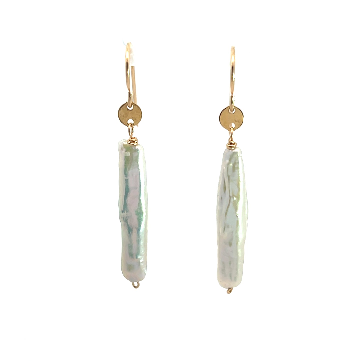 Natural White Stick Pearl Earrings