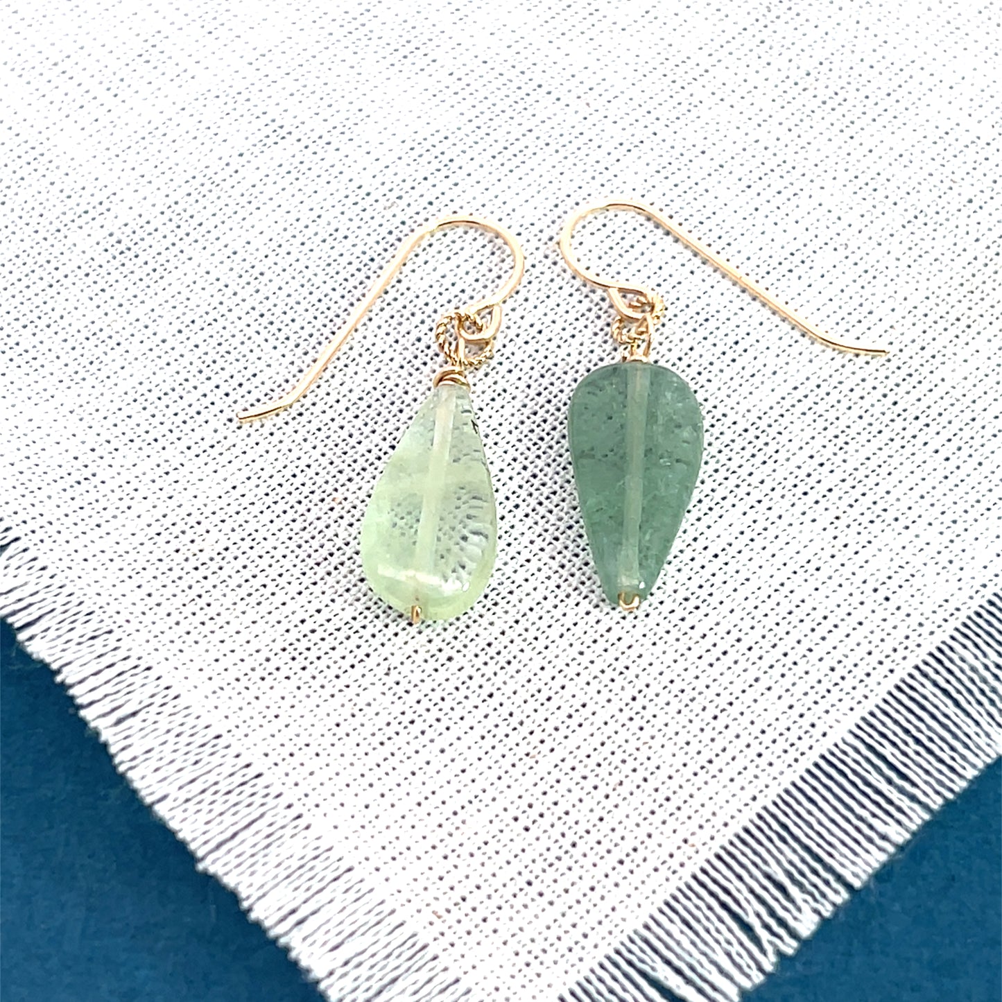 Natural Aquamarine Drop Earrings