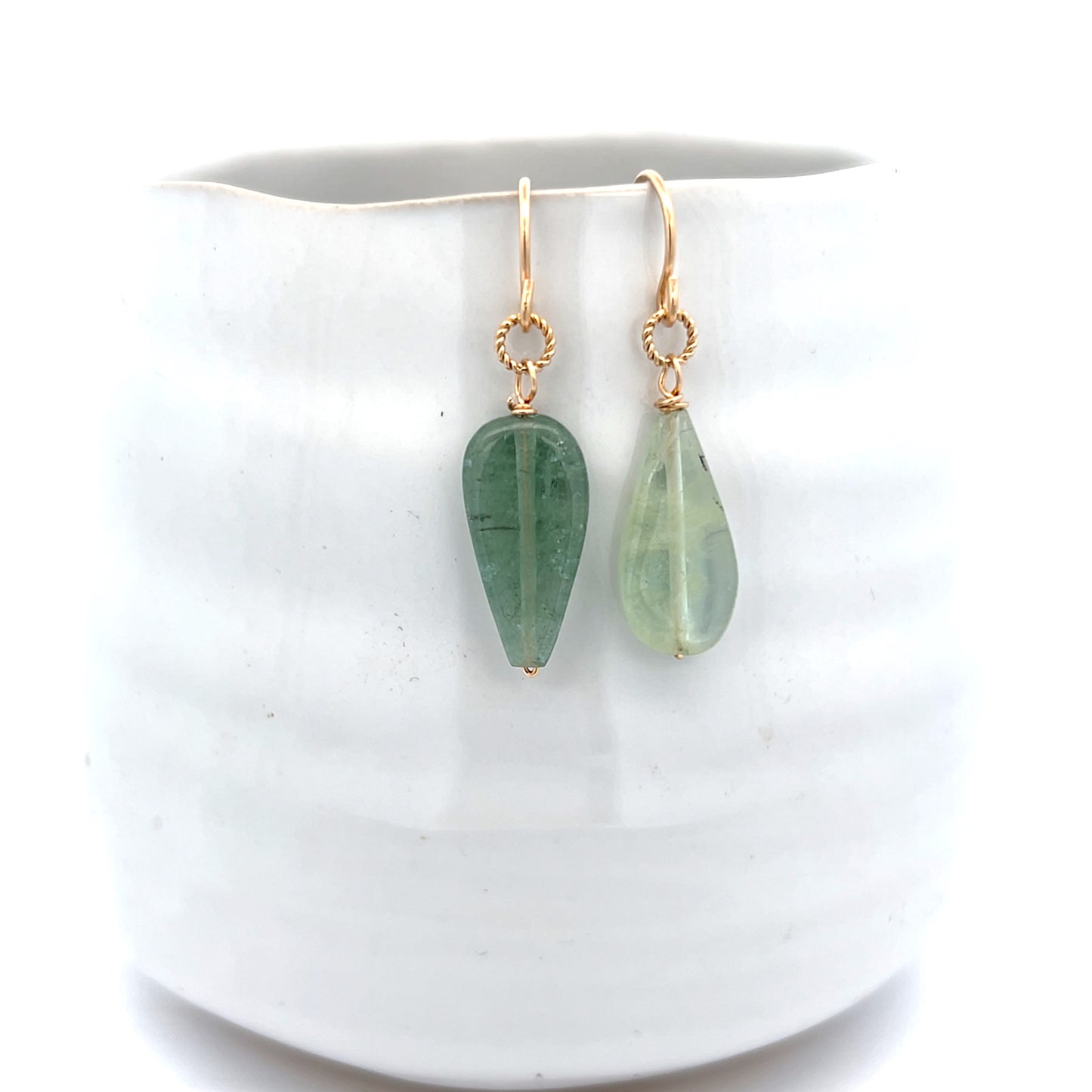 Natural Aquamarine Drop Earrings