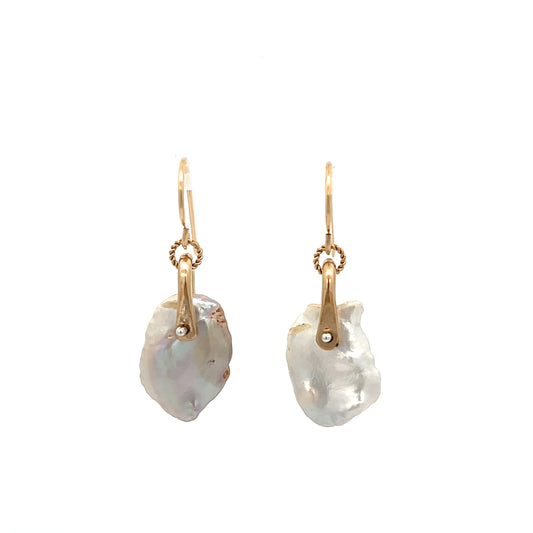 Keshi Pearl Gold Earrings