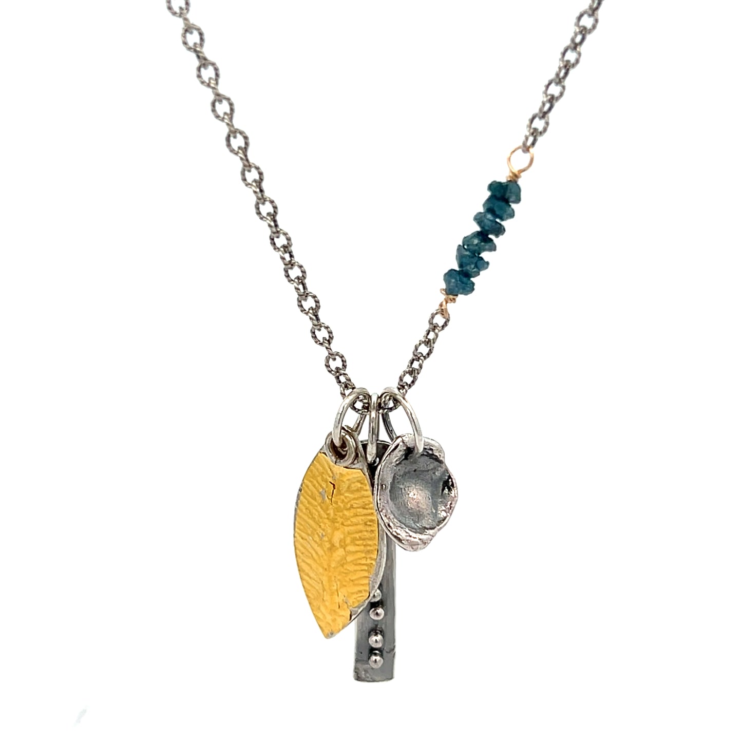 Mixed Metal Charm Necklace