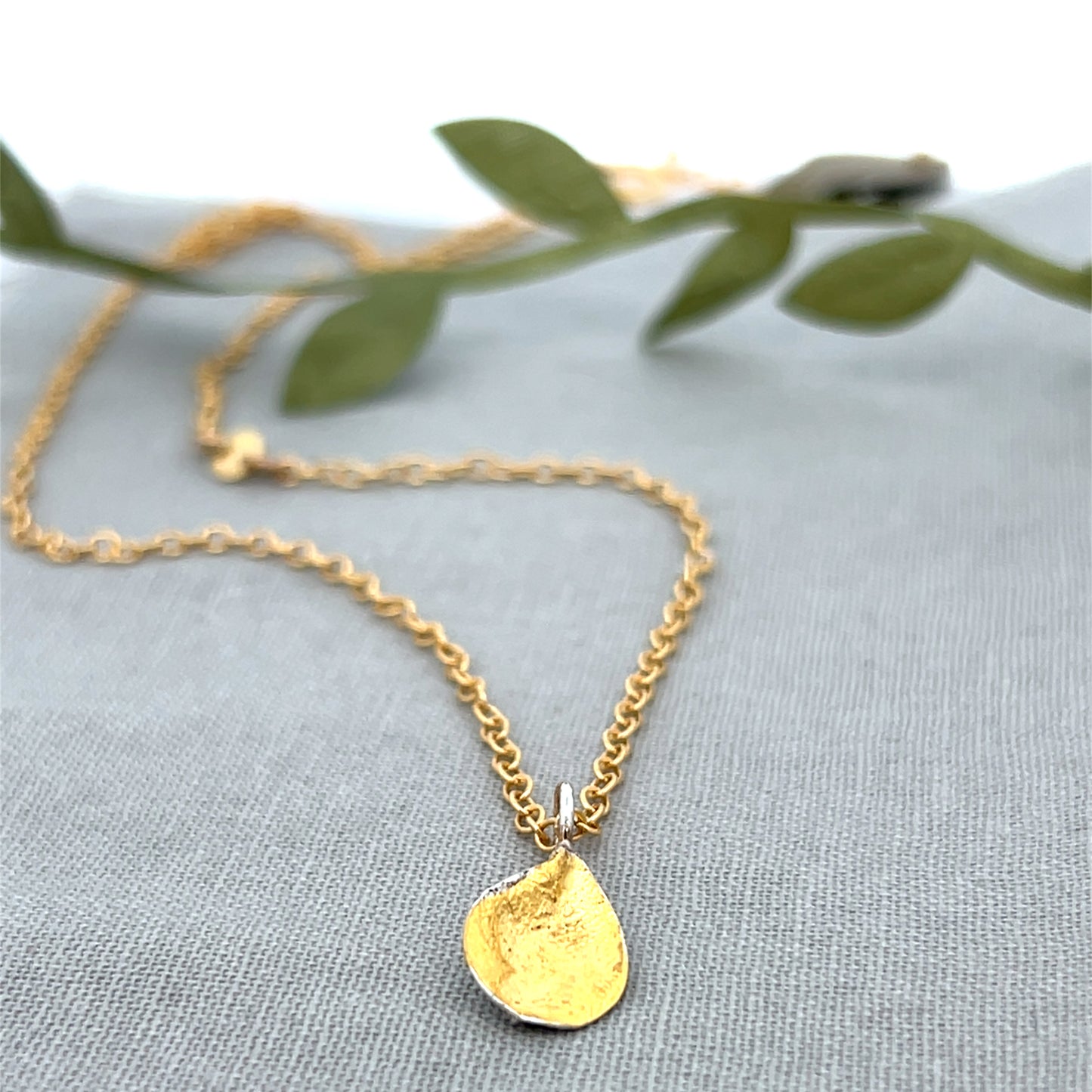 Petite Gold Leaf Necklace
