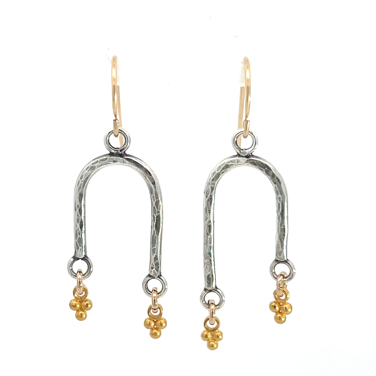 Modern Mixed Metal Earrings