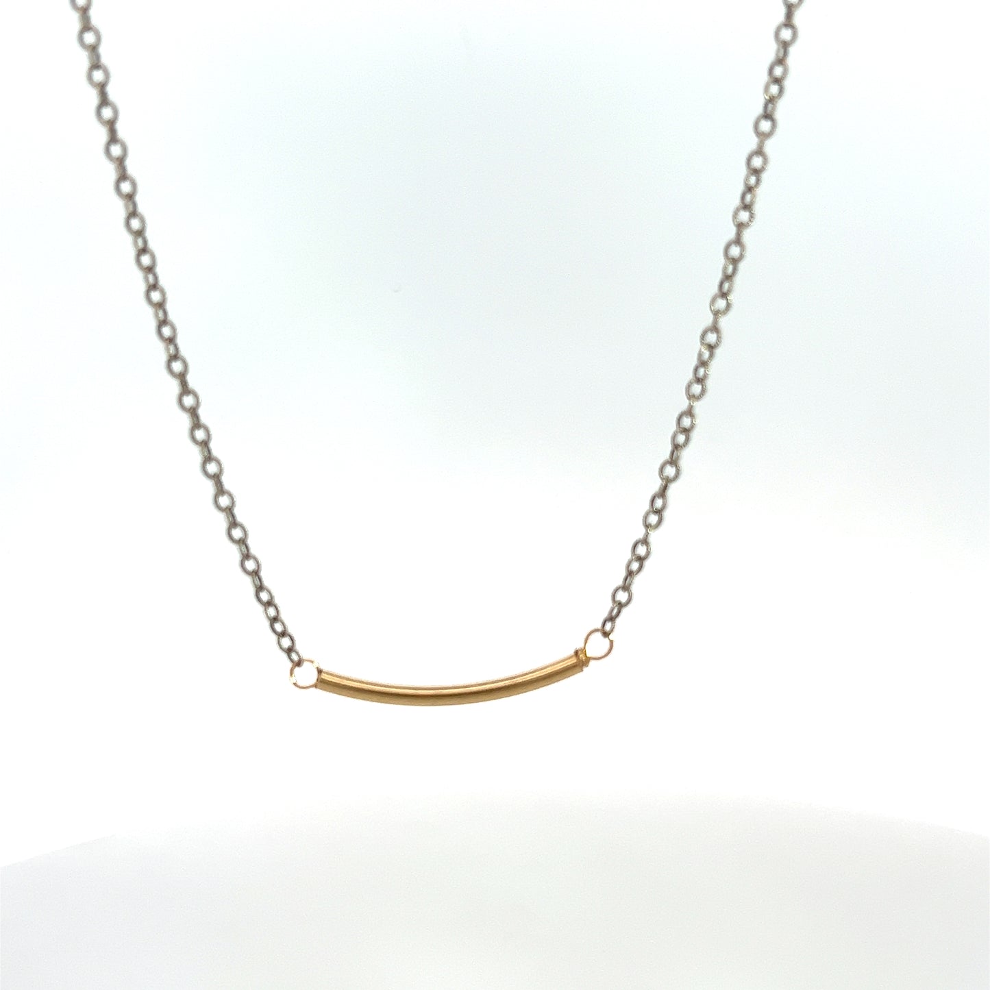 Mixed Metal Bar Necklace