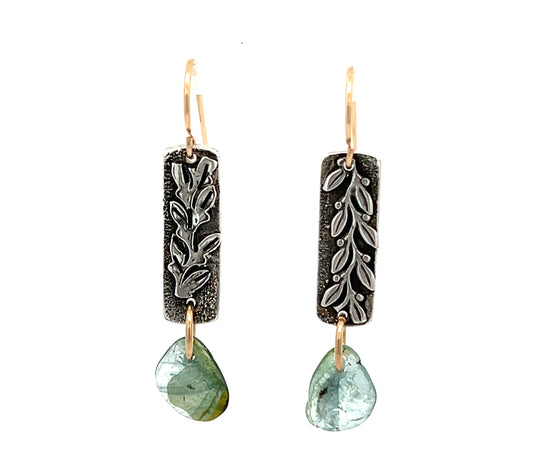 Mixed Metal Tourmaline Earrings