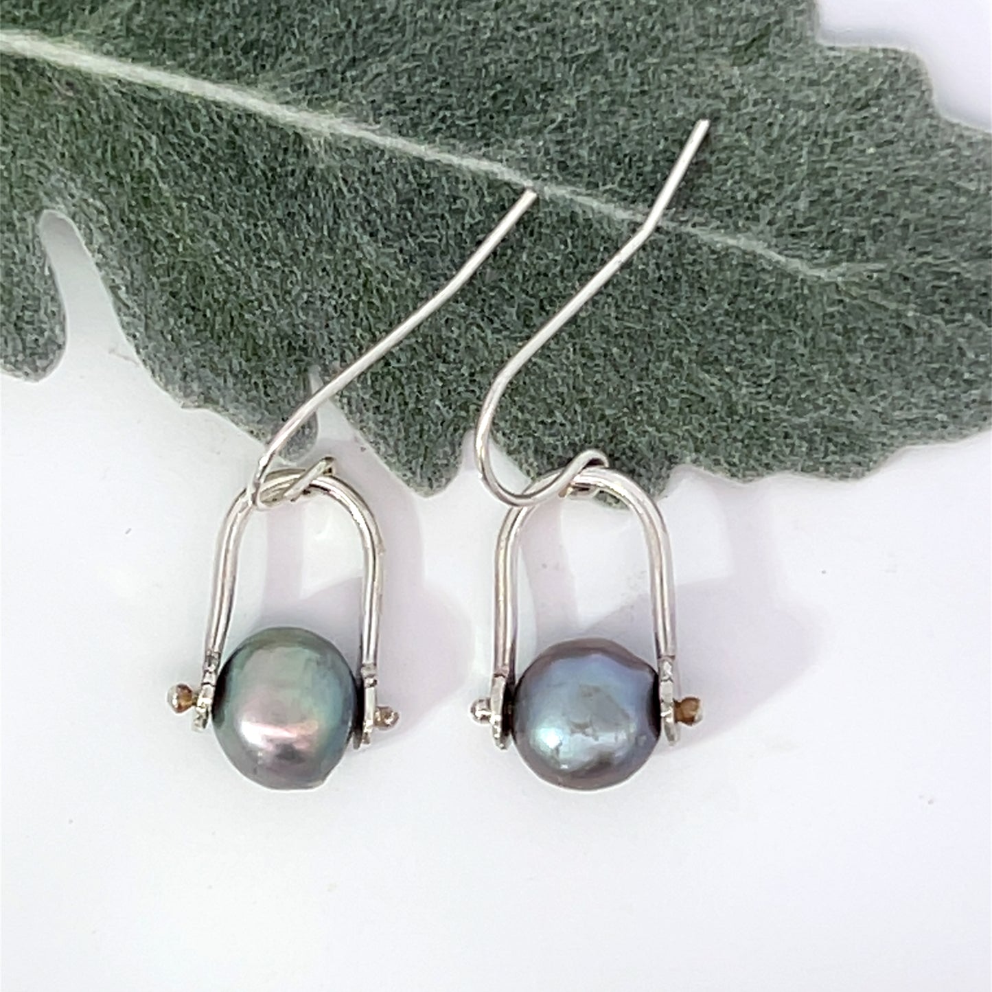 Silver Pearl Drop Earrings