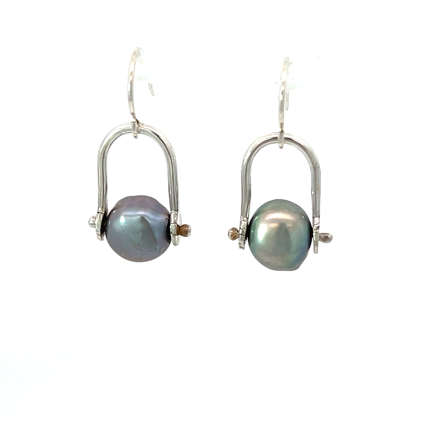 Silver Pearl Drop Earrings