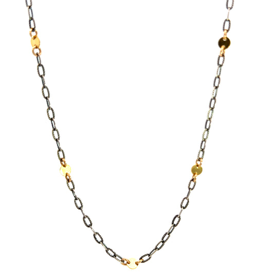 Mixed Metal Chain Link Necklace