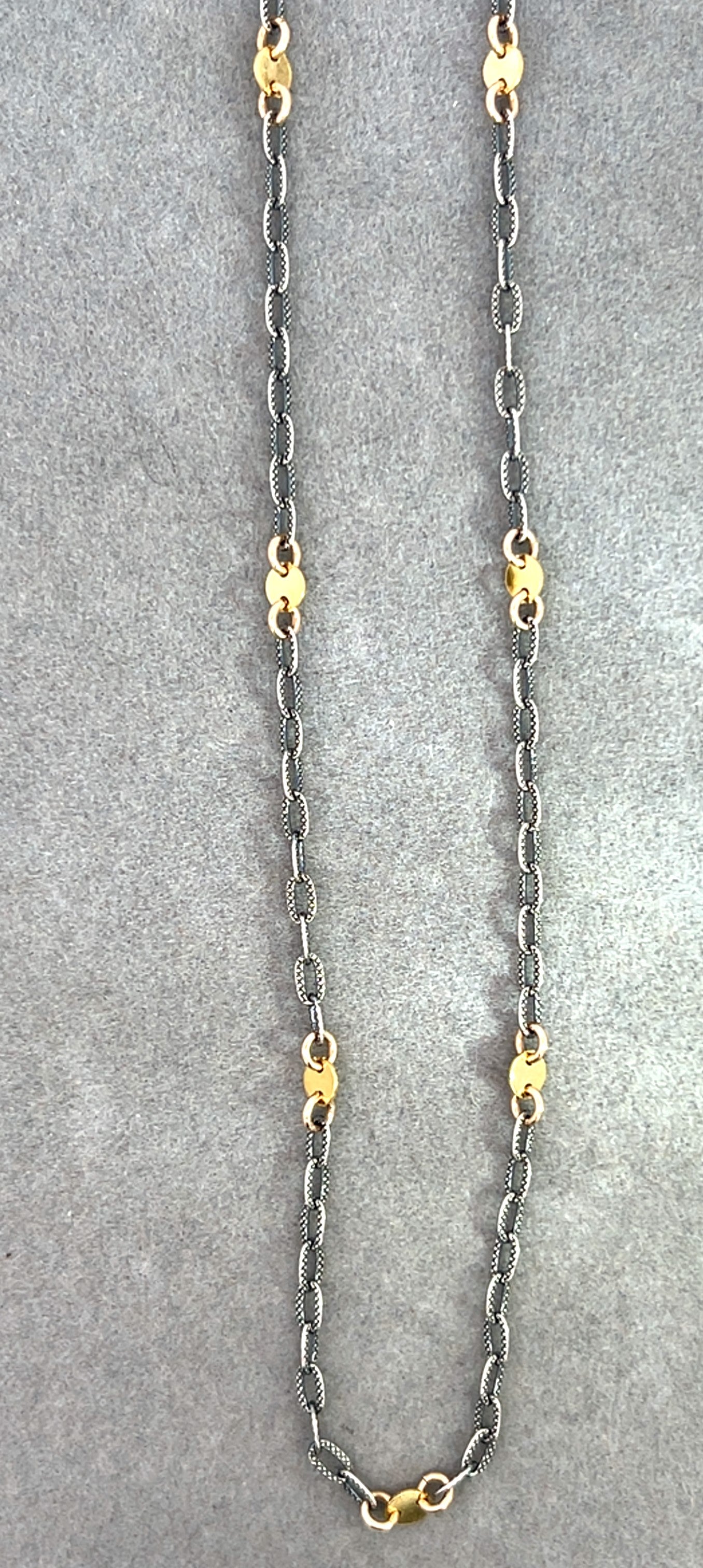 Mixed Metal Chain Link Necklace