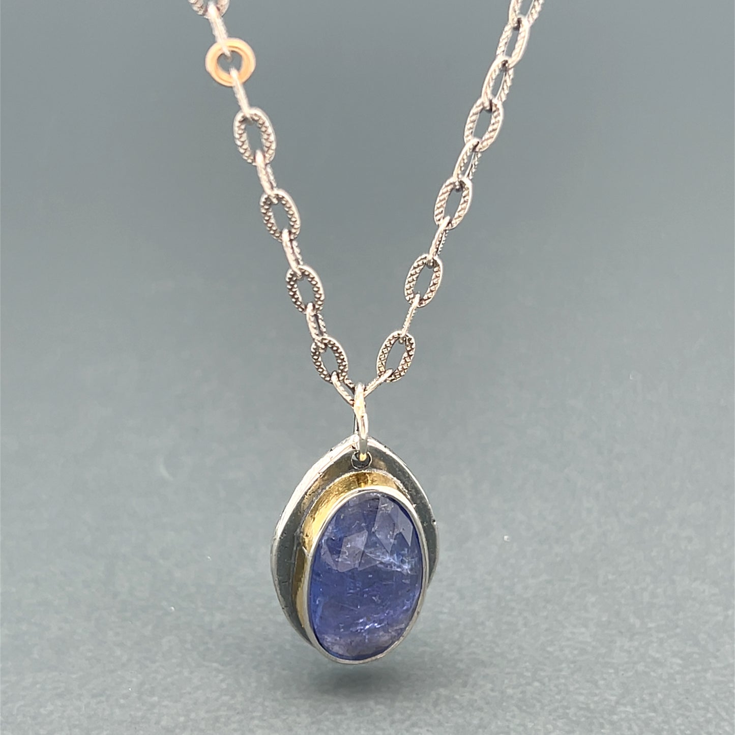 Mixed Metal Tanzanite Necklace