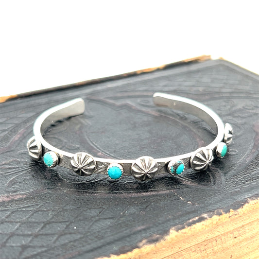 Turquoise & Sterling Cuff Bracelet