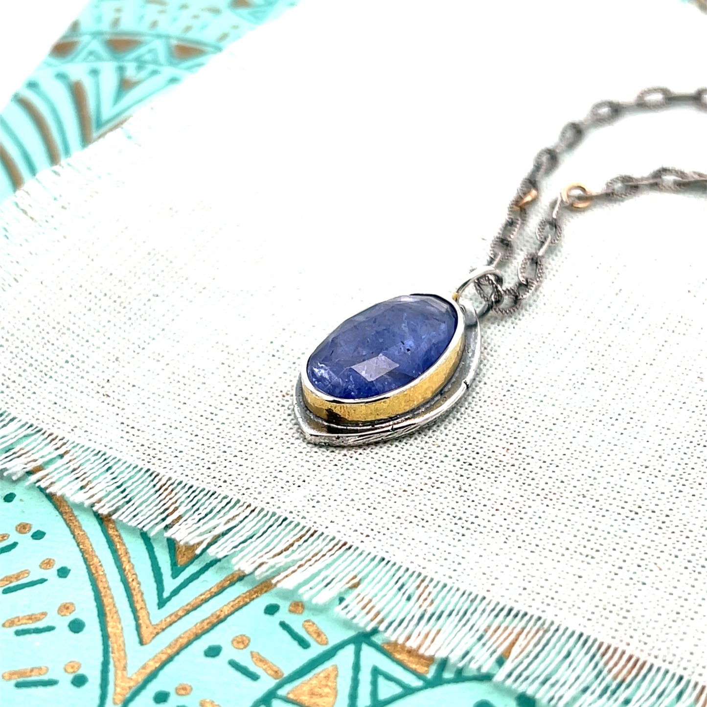 Mixed Metal Tanzanite Necklace