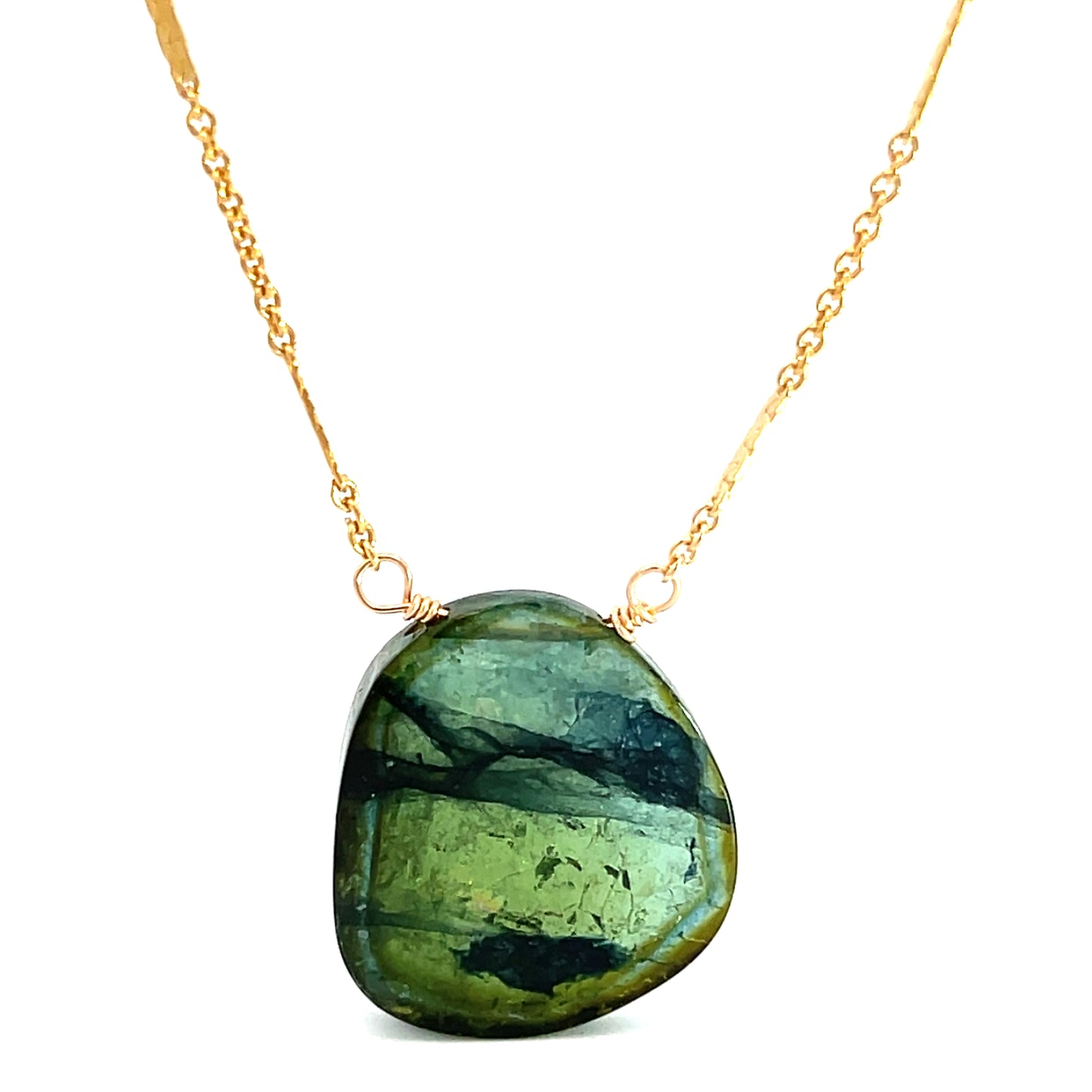 Large Green Tourmaline Pendant