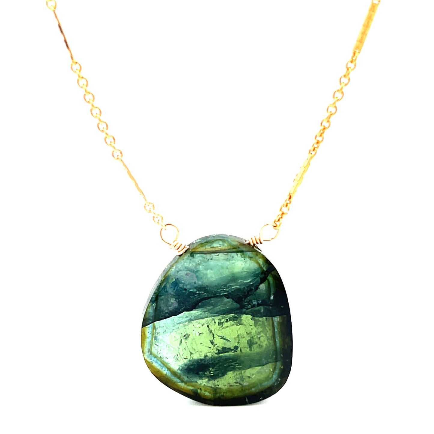 Large Green Tourmaline Pendant