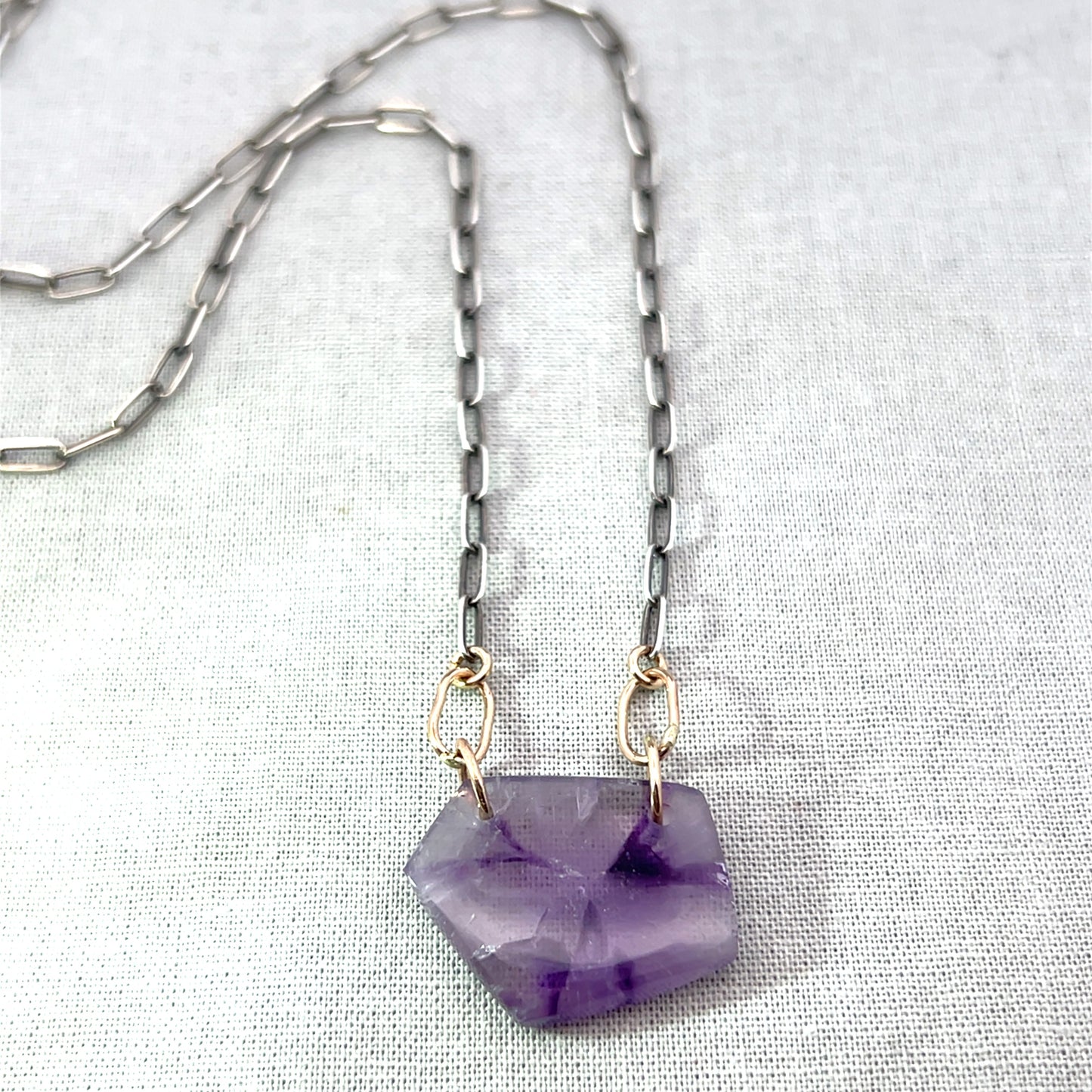 Amethyst Slice Necklace