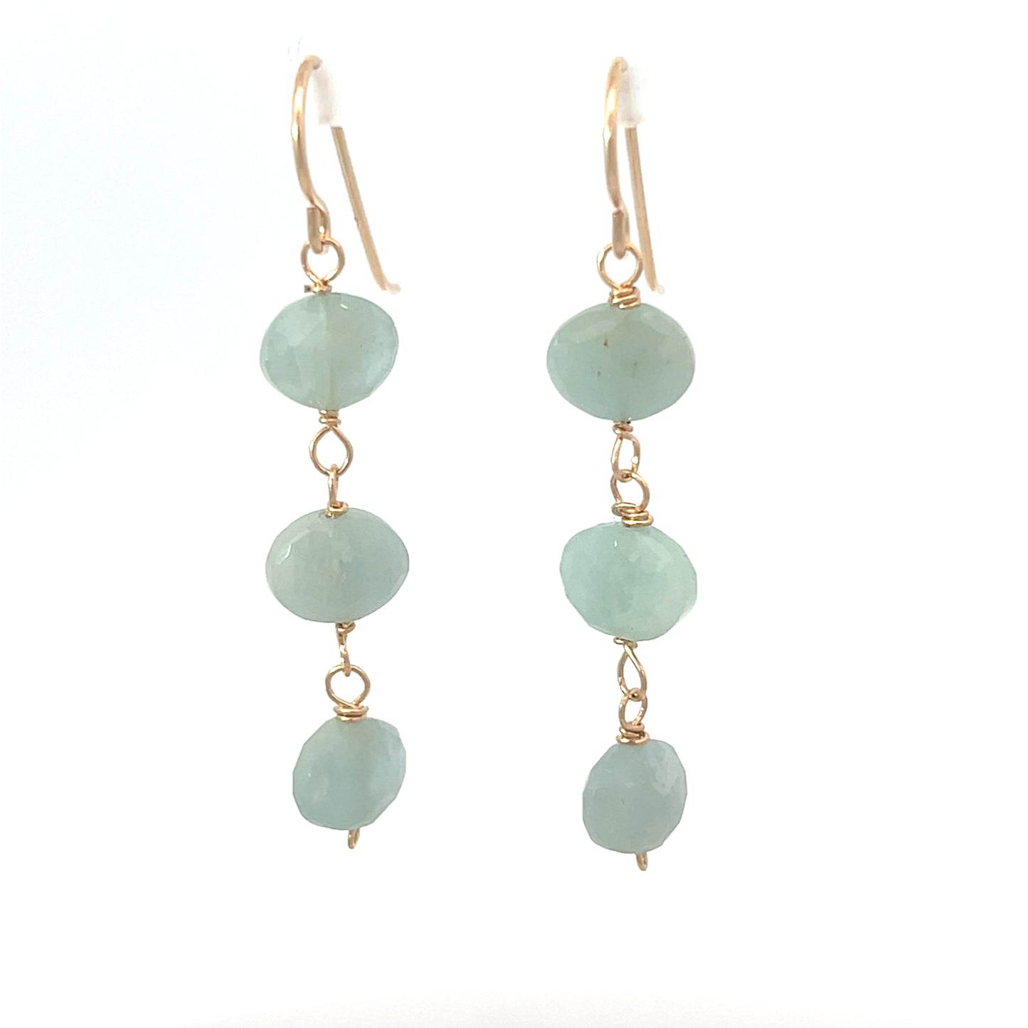 Trio Aquamarine Earrings