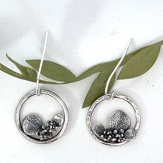 Botanical Sterling Hoops