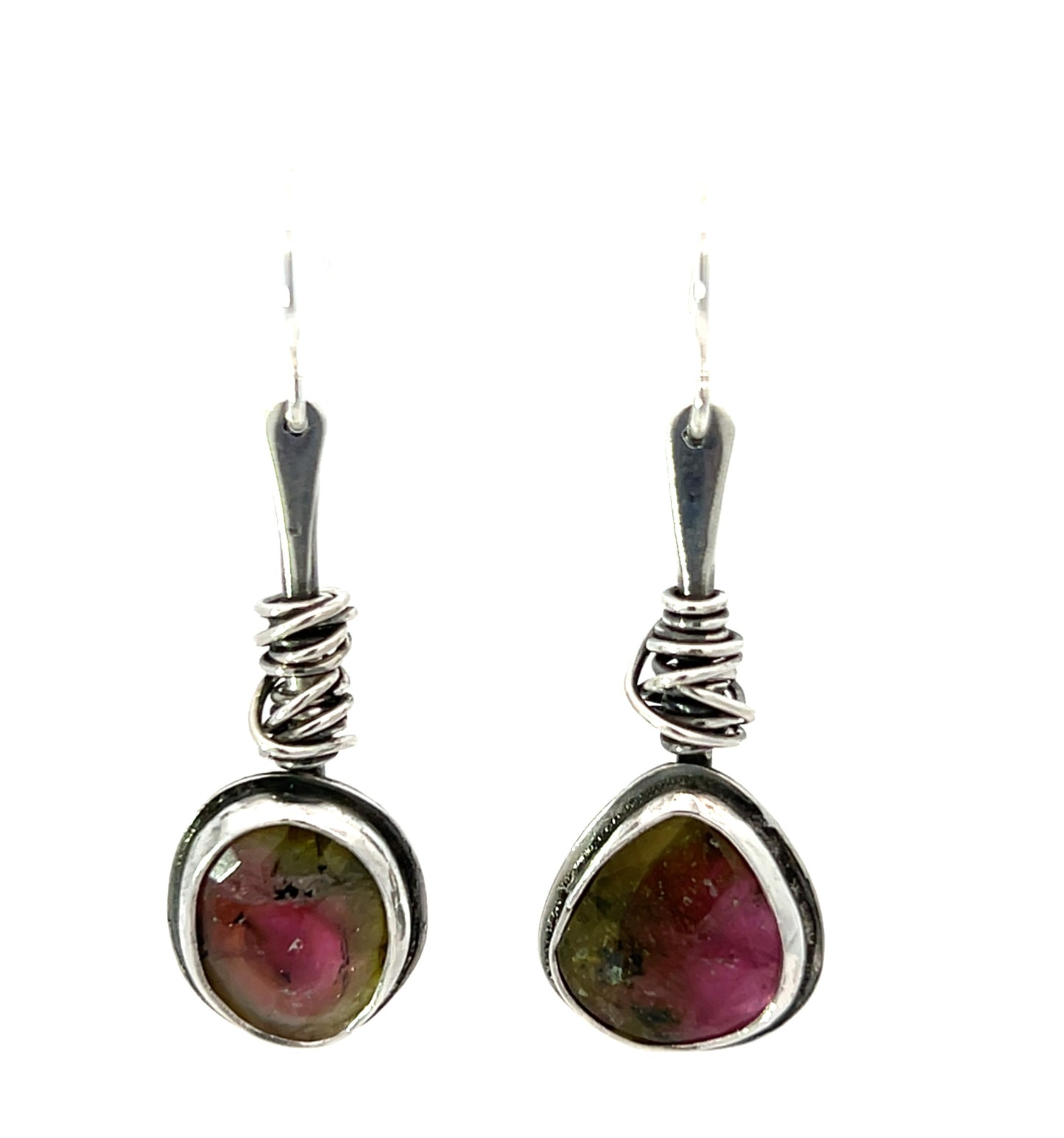 Watermelon Tourmaline Drop Earrings