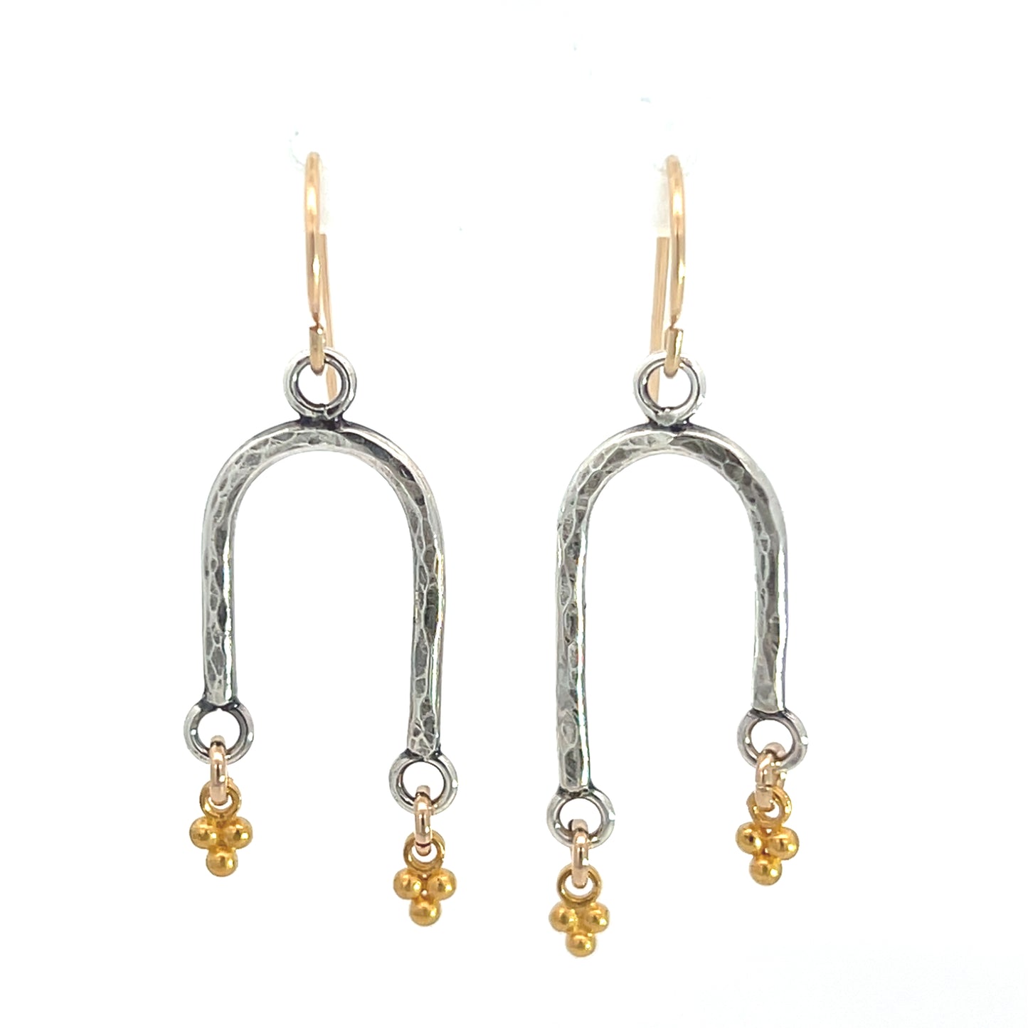 Modern Mixed Metal Earrings