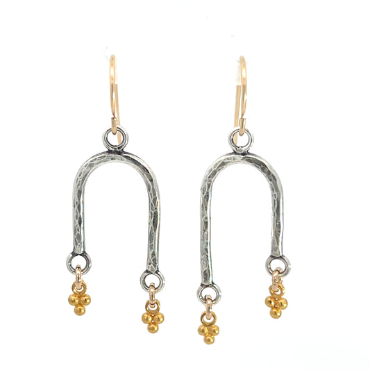 Modern Mixed Metal Earrings
