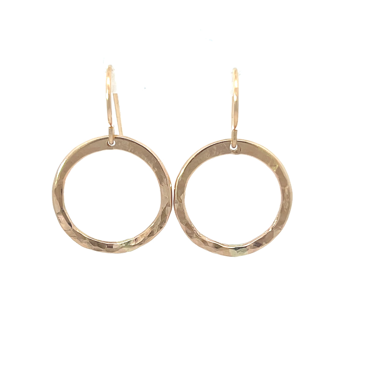 Petite Hammered 14kt Gold Fill Hoop Earrings
