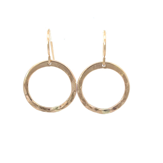 Petite Hammered 14kt Gold Fill Hoop Earrings