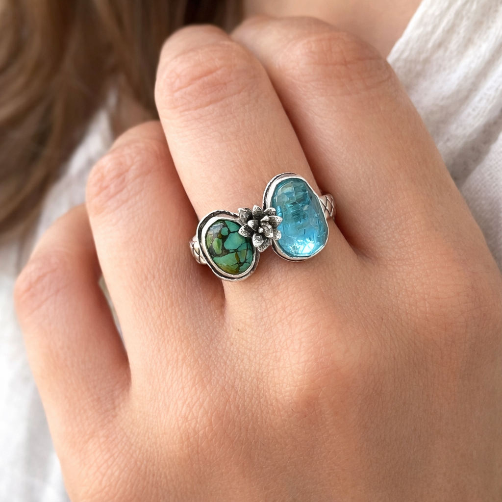 Vibrant Two Stone Ring